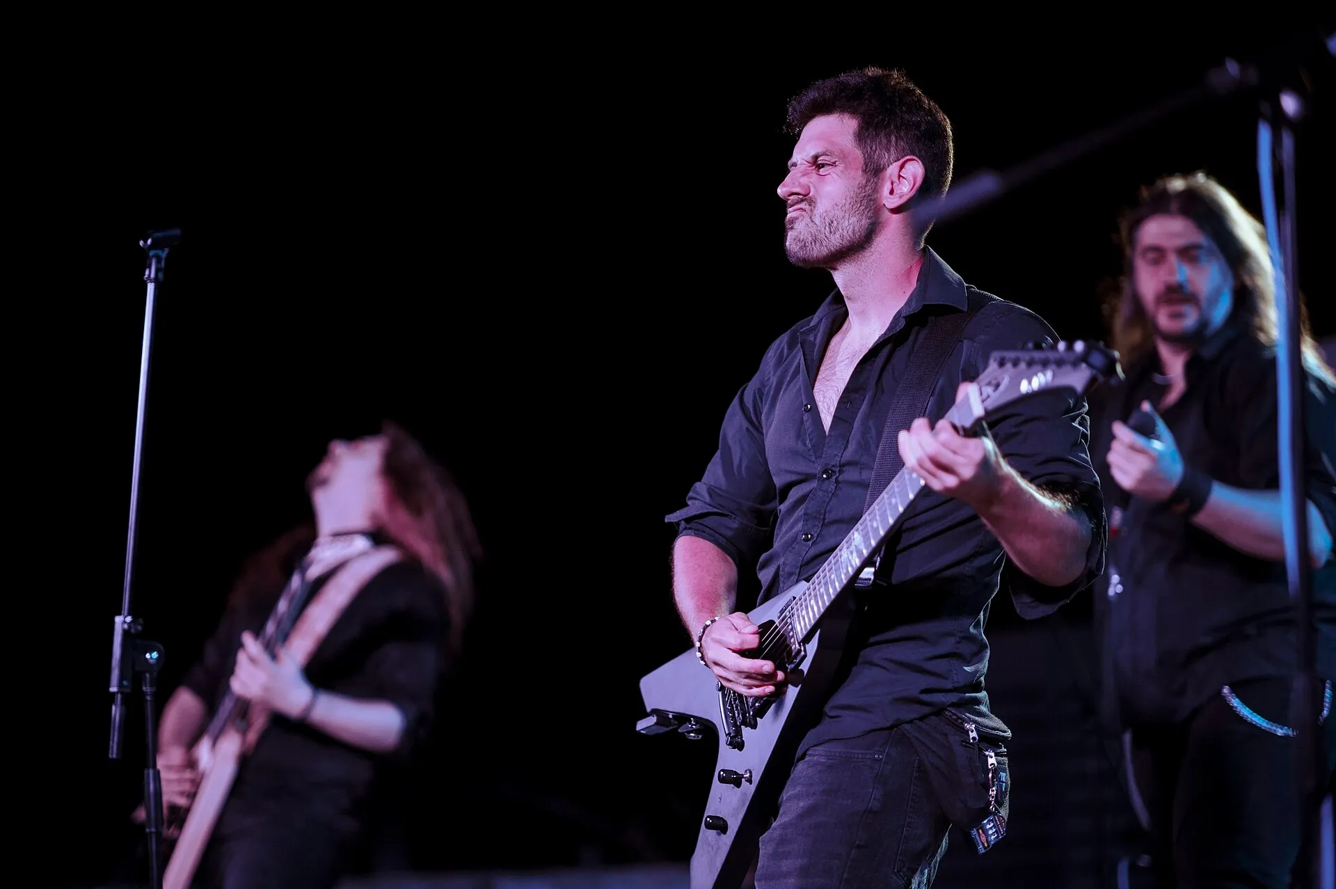 A banda ao vivo